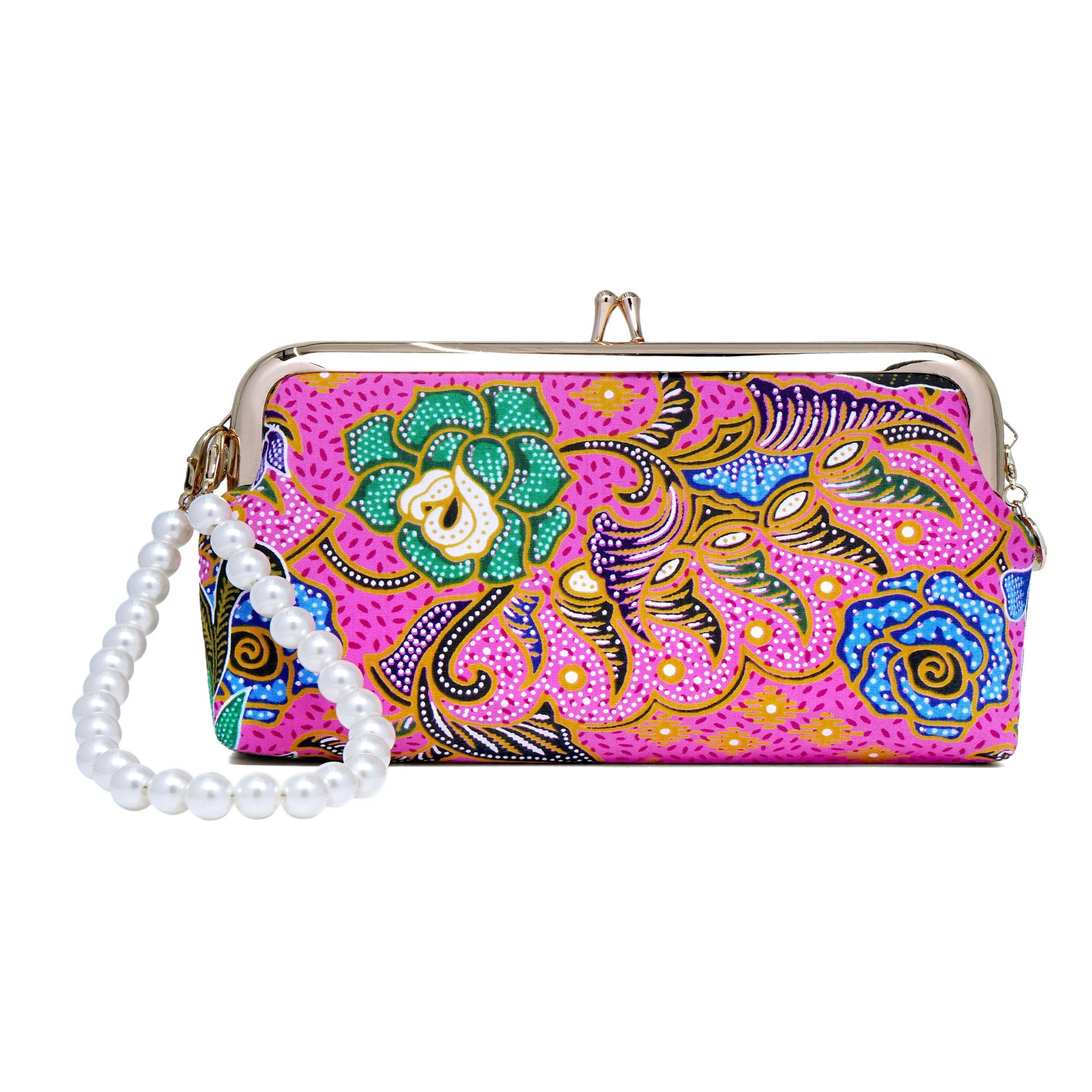 COCOONESE | Wristlet Pouch - Floral Kaleidoscope (PK)