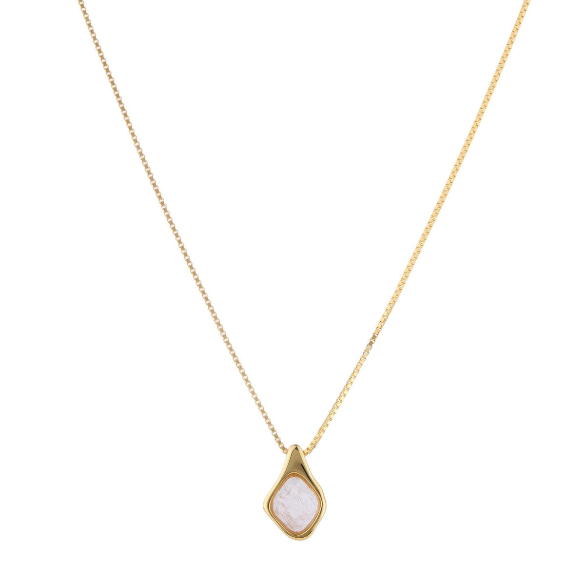 RINA LEE | GOLDEN Rutile Quartz Adjustable Chain Necklace | 18K Gold Vermeil
