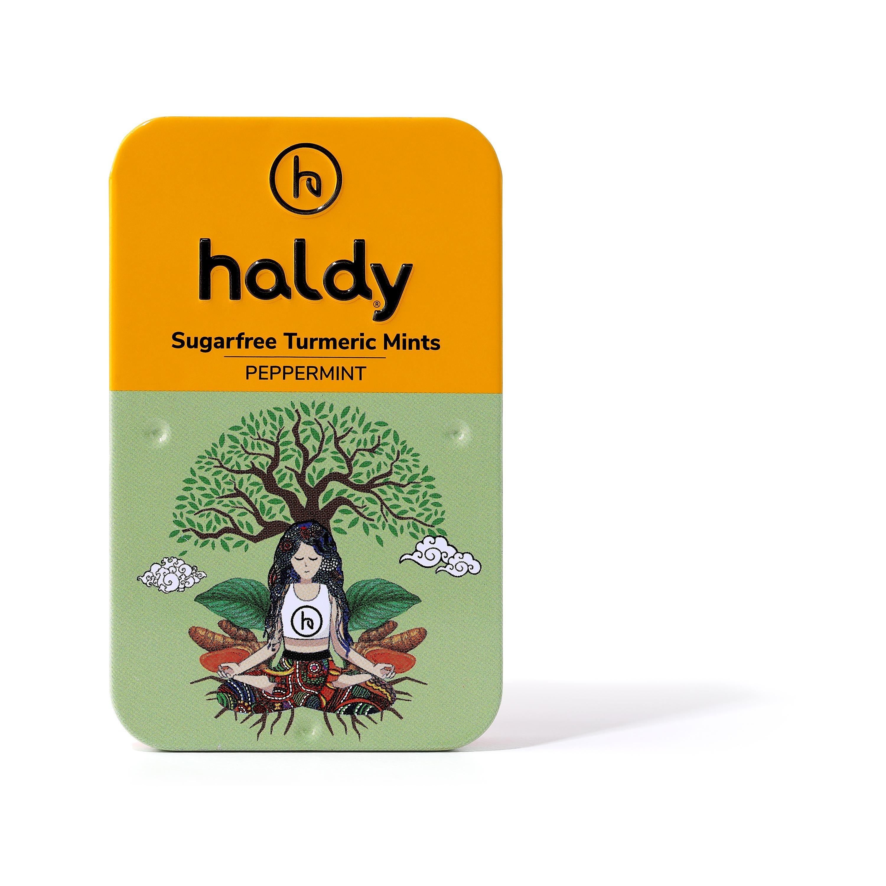 HALDY | Sugarfree Turmeric Mints - Peppermint (Single Pack)