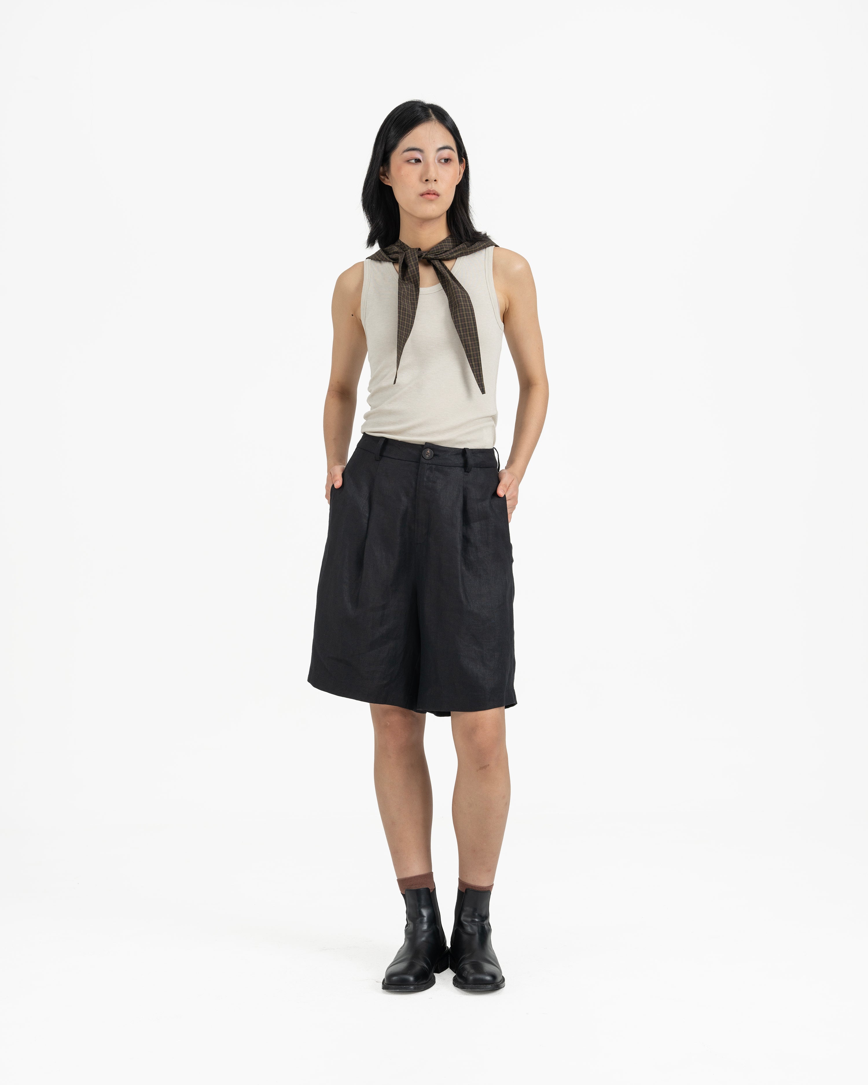 GRAYE | Lined Linen Shorts