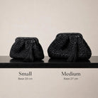 DESTI SAINT | Metallic Weave Clutch | Black