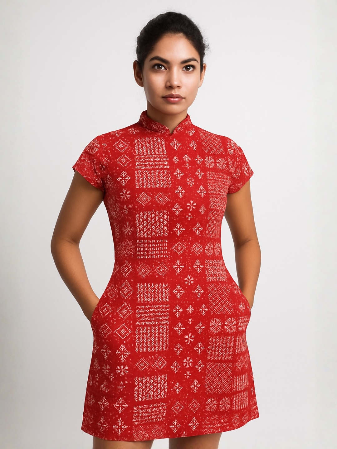 NIMBU | Ember Red Women Cheongsam