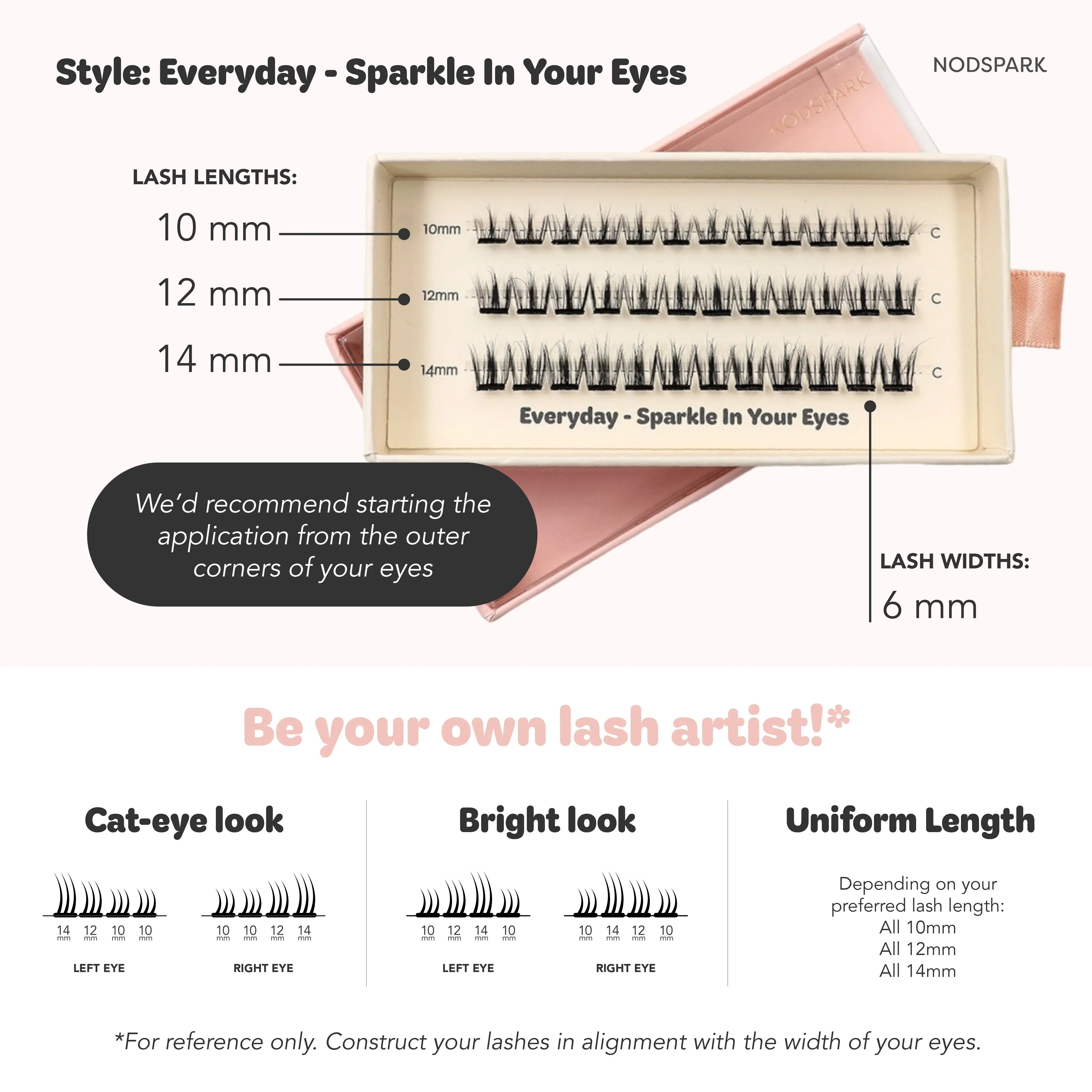 NODSPARK | Everyday Sparkle In Your Eyes Lazy Lashes