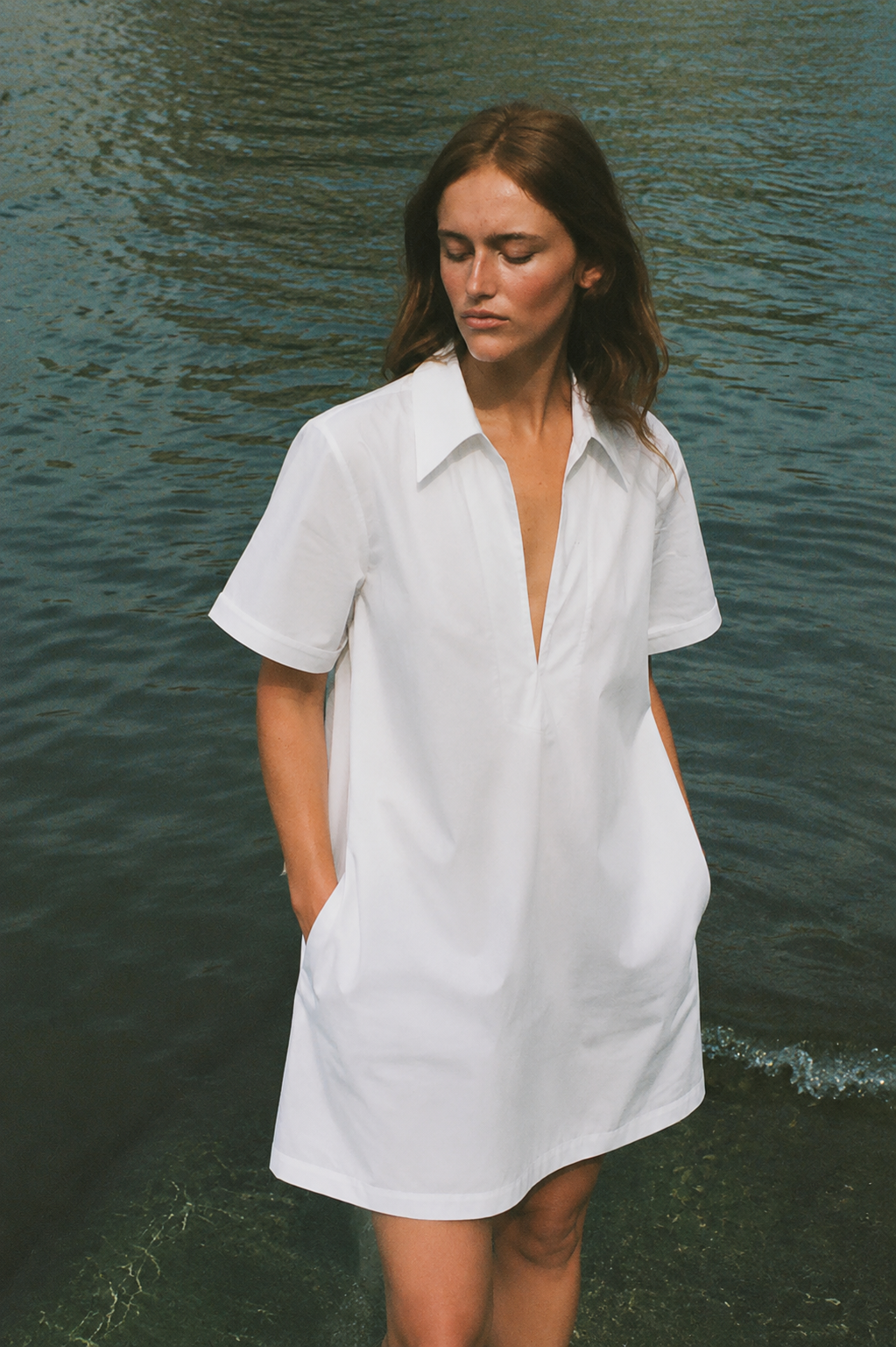 LAYERPLAN | Arden V-Neck Shirt Dress