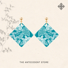 THE ANTECEDENT STORE | Orchid in Turquoise Earrings | Stories Of Singapore