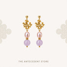 THE ANTECEDENT STORE | Rose Quartz & Freshwater Pearl Bouquet Earrings
