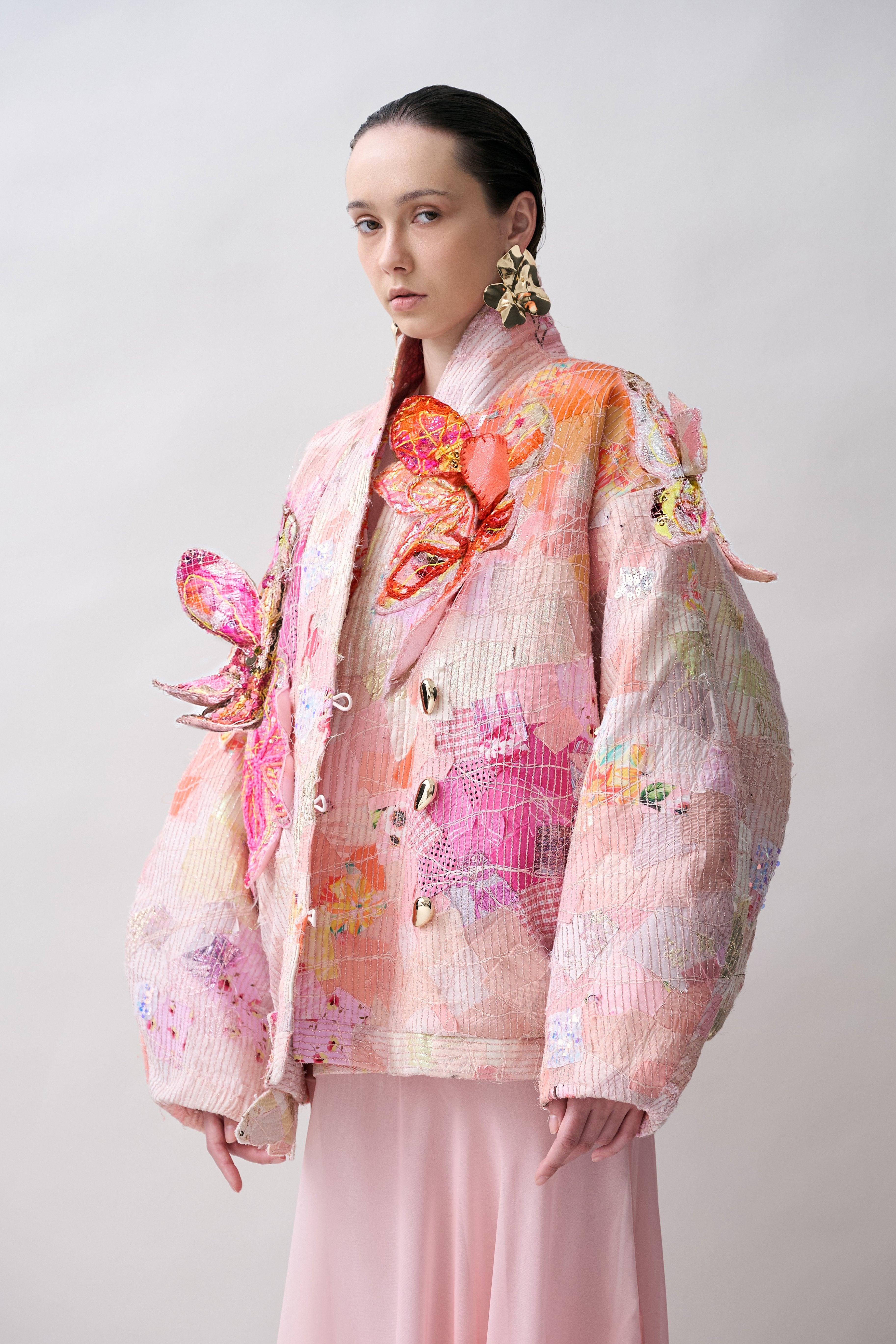 KHAAR | March Flower Bomber Jacket