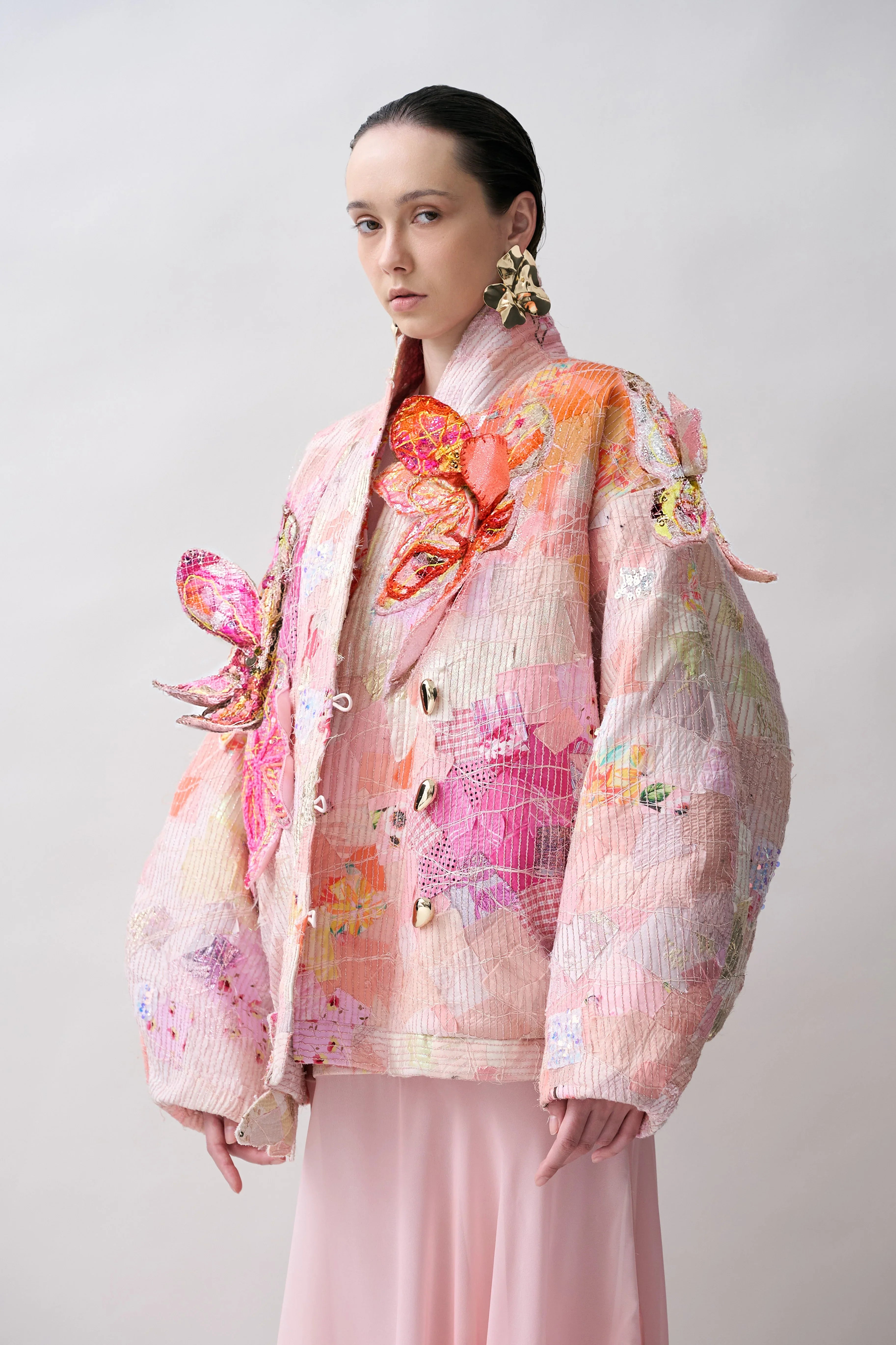 KHAAR | March Flower Bomber Jacket