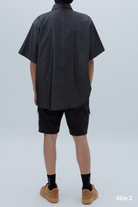 SAERO COLLECTIVE | Denim Short Sleeve Shirt | Black