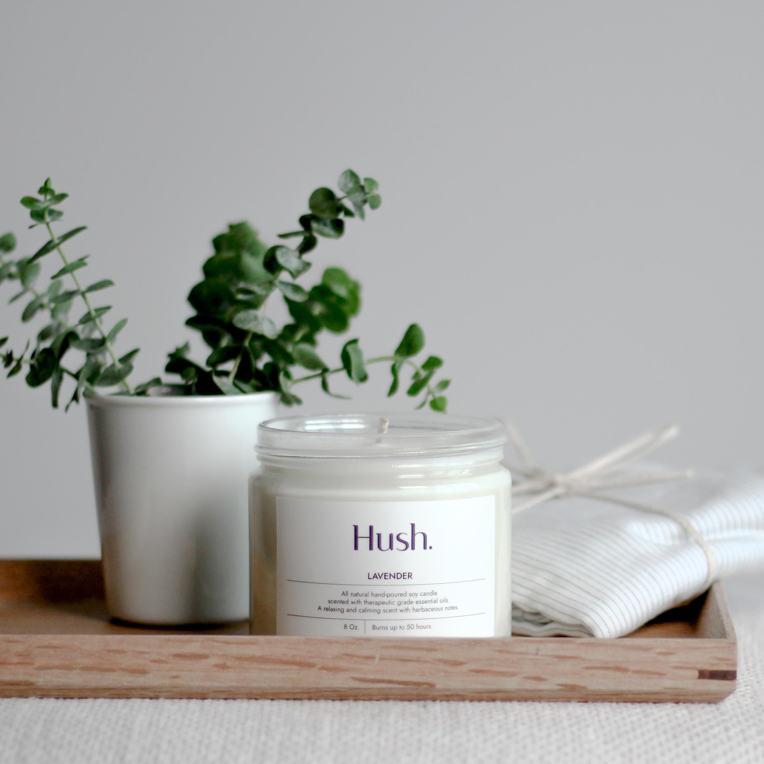 HUSH CANDLE | Lavender Essential Oil Candle 8oz