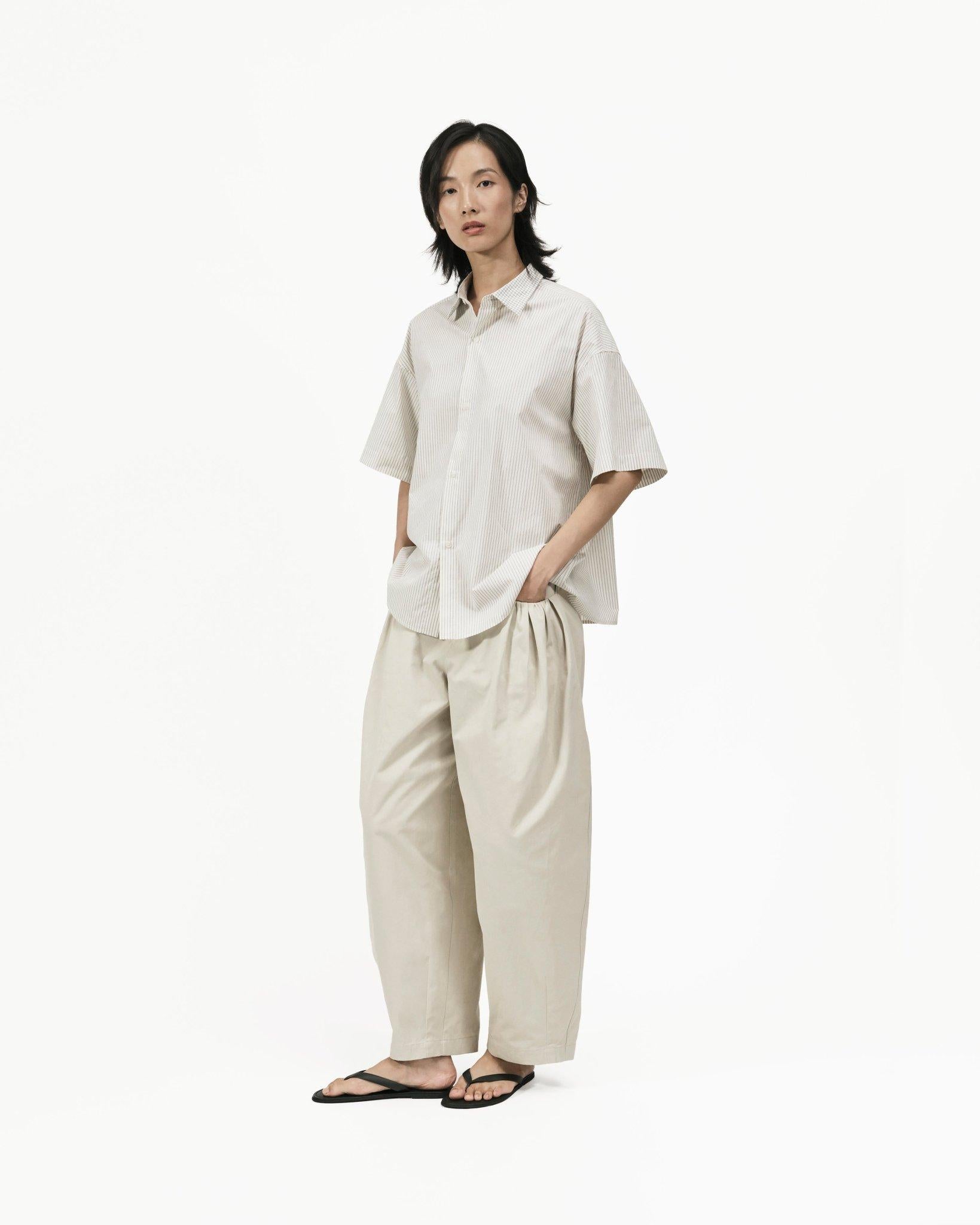 GRAYE | Flare Back Stripe Shirt