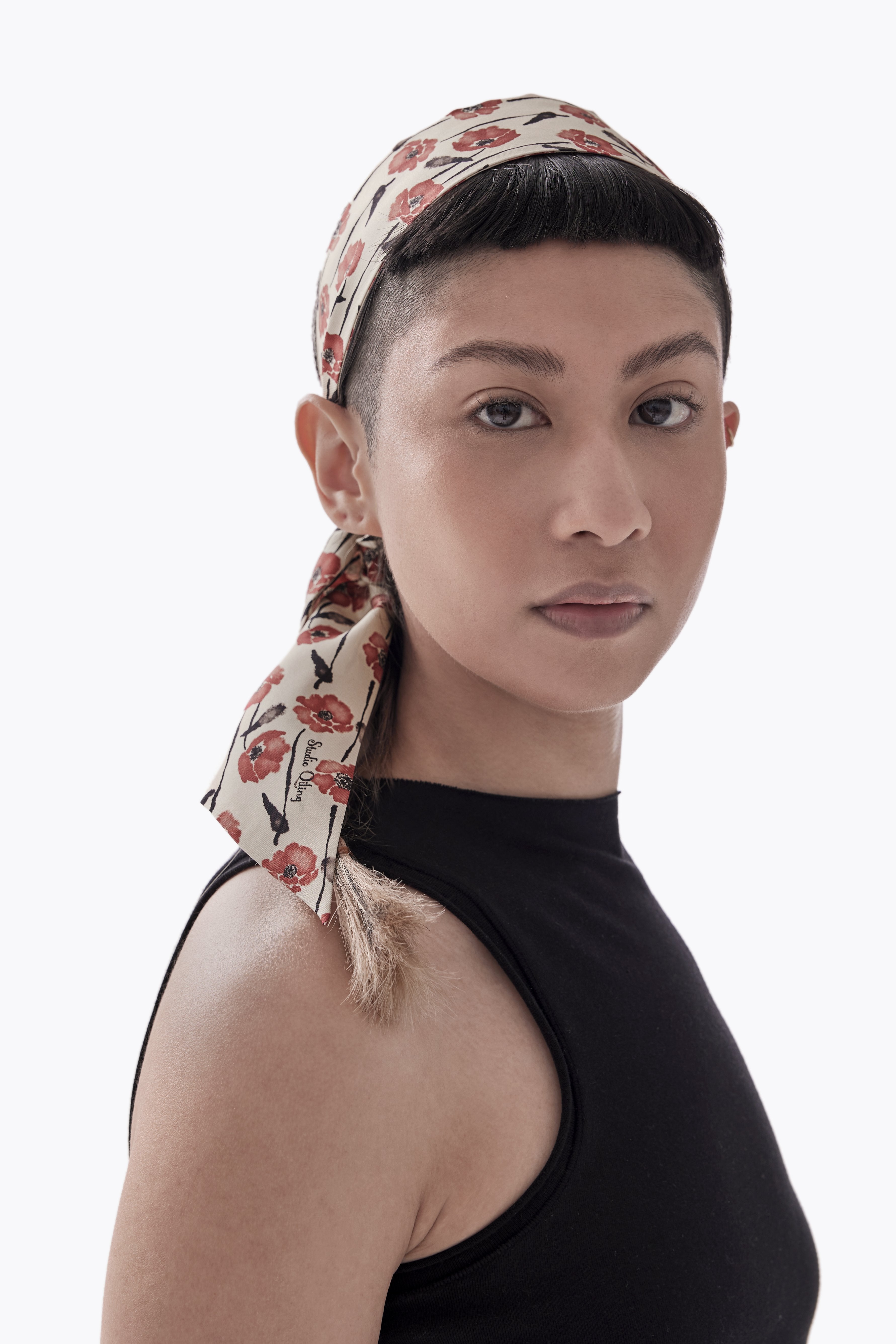 STUDIO QILING | Dancing Poppies Mod Silk Bandeau 100