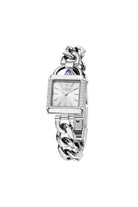 BLACK BY BLUE BRAVE | THCN C· II White Sunray· Silver Chain-Link Watch