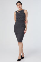 AS INTENDED | KELY Pencil Skirt in Heather Grey