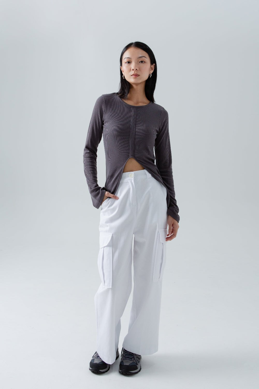 SAERO COLLECTIVE | Split Layer Top | Slate Grey