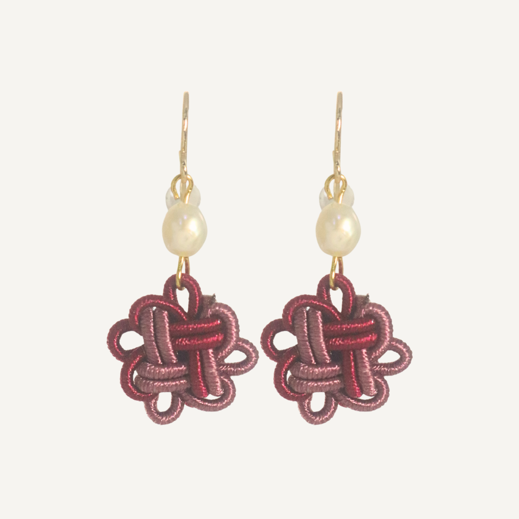 THE ANTECEDANT STORE | E - Auspicious Knot Earrings S1 (Pink/Red)
