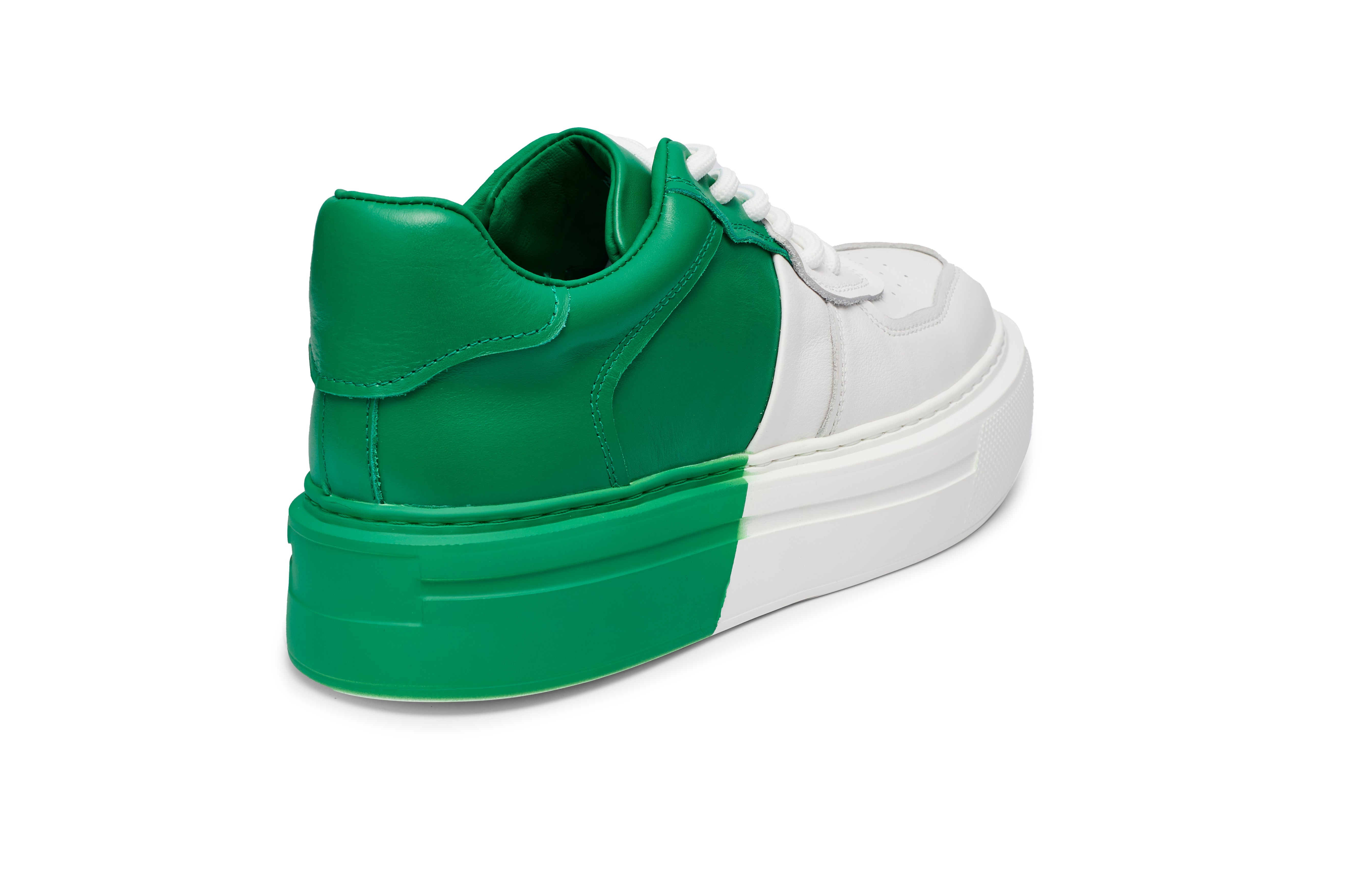 PROJECTWEAR | Fergie Dual Colour Leather Sneaker Green