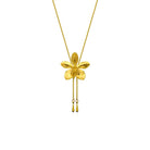 RISIS | Aeridovanda Vieng Ping Orchid Long Slider Necklace in Gold