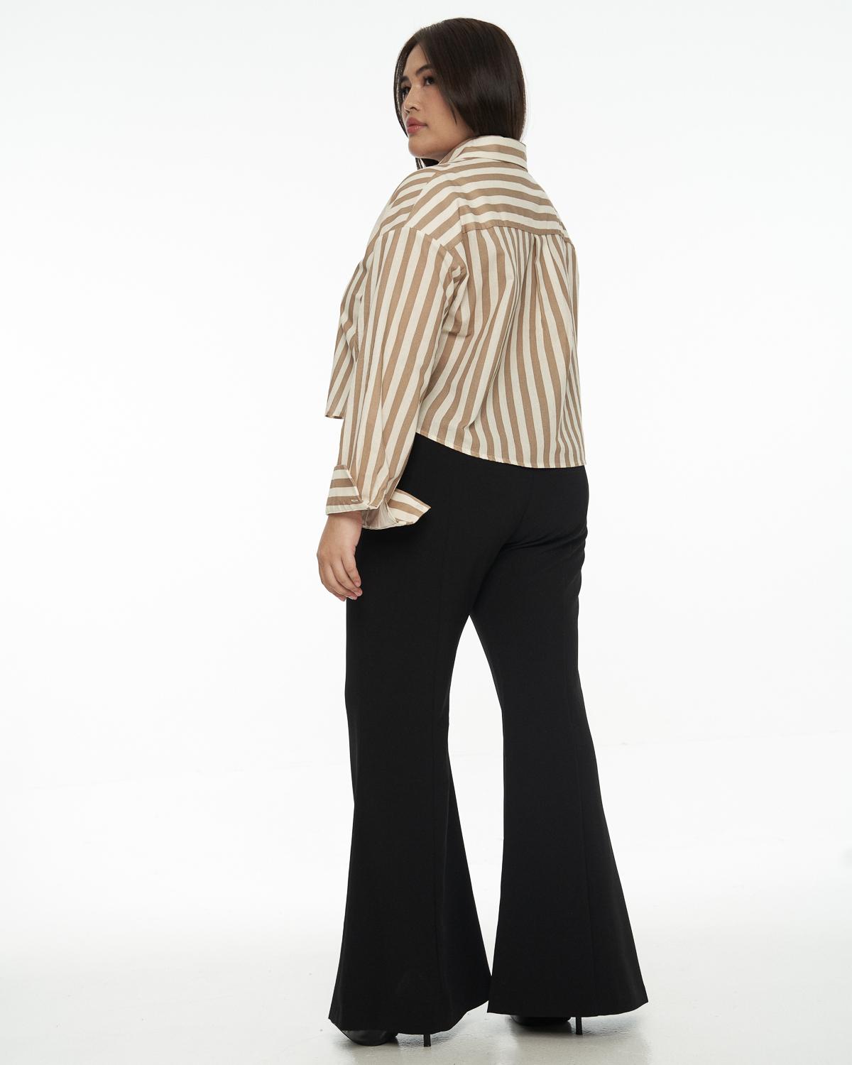 DRESSINGPAULA | Cotton Striped Crop Shirt