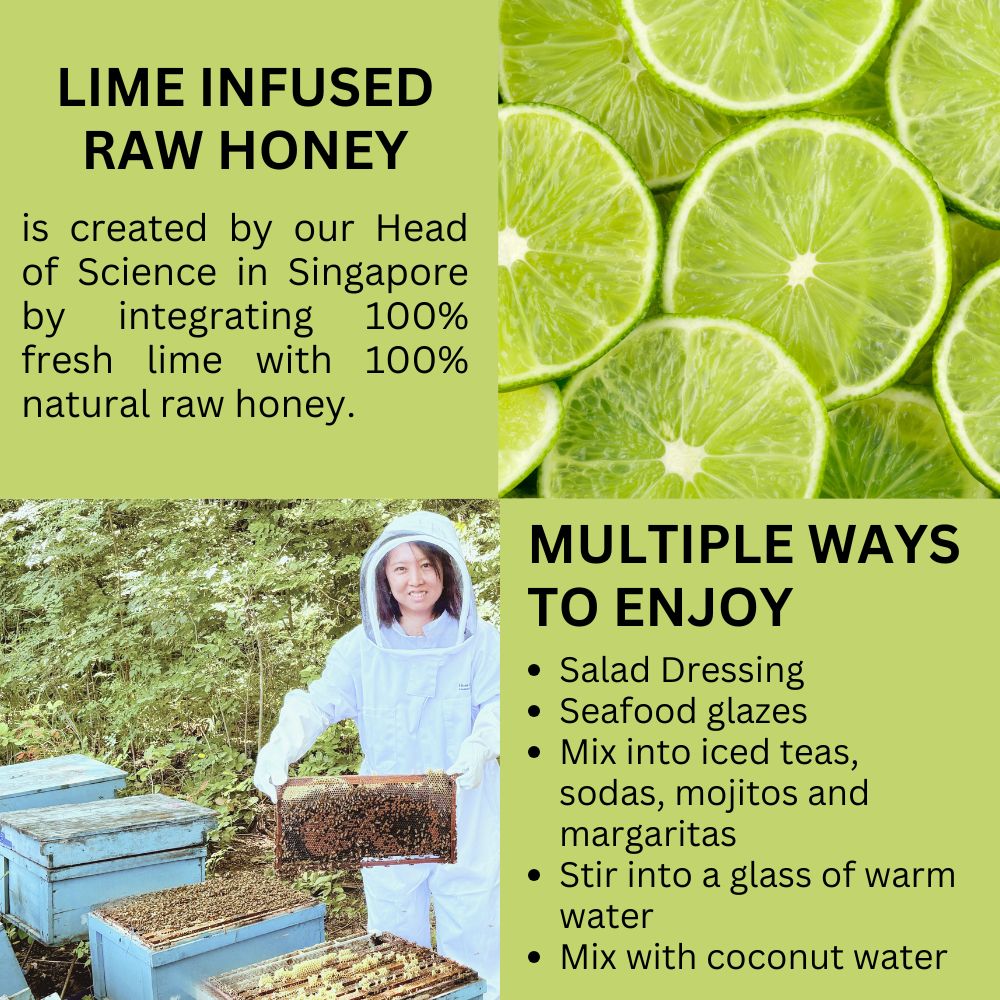 HIVES KEEPER | Infused Raw Honey (with Gift Box) - Lime Infused Raw Honey