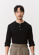HOUSE OF HOUSE OF ANON PTE. LTD. | Vero Henley Pique Long Sleeve Top