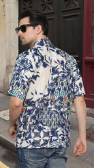KANZI COLLECTION | Indigo Art-Print Shirt