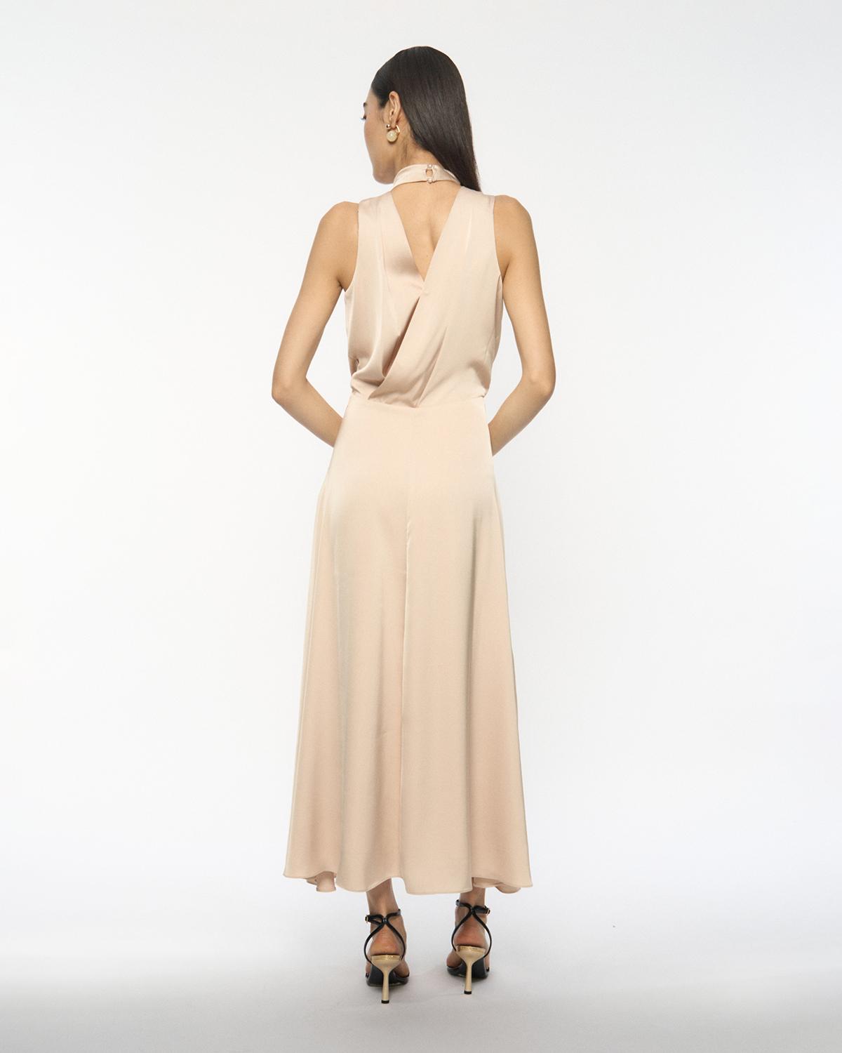 DRESSINGPAULA | Halter Wrap-Back Dress
