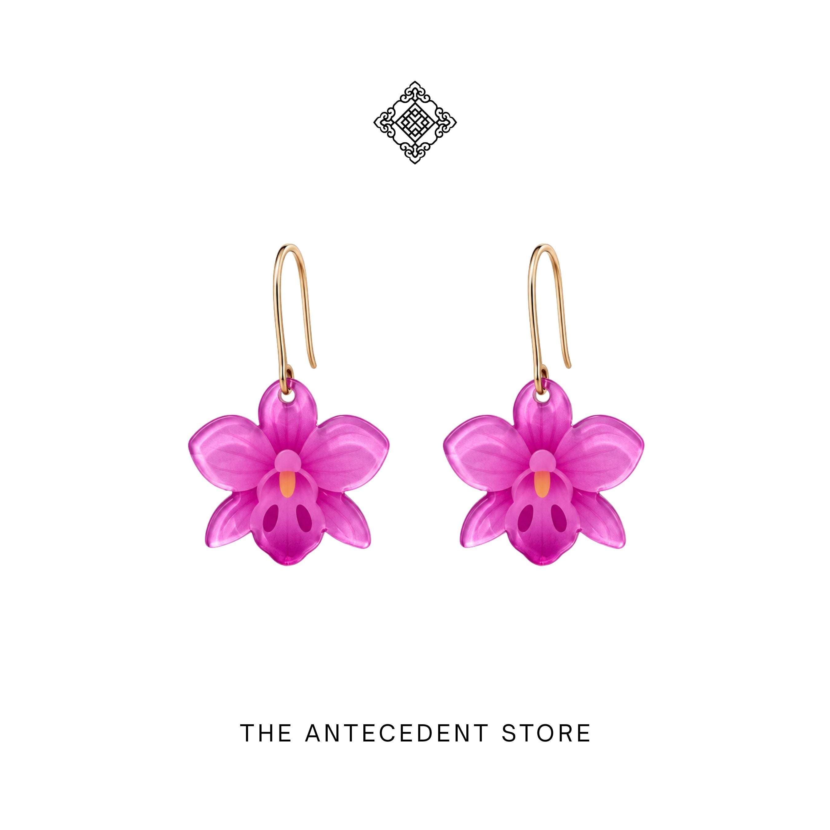 THE ANTECEDENT STORE | Purple Orchid Earrings | Stories of Singapore