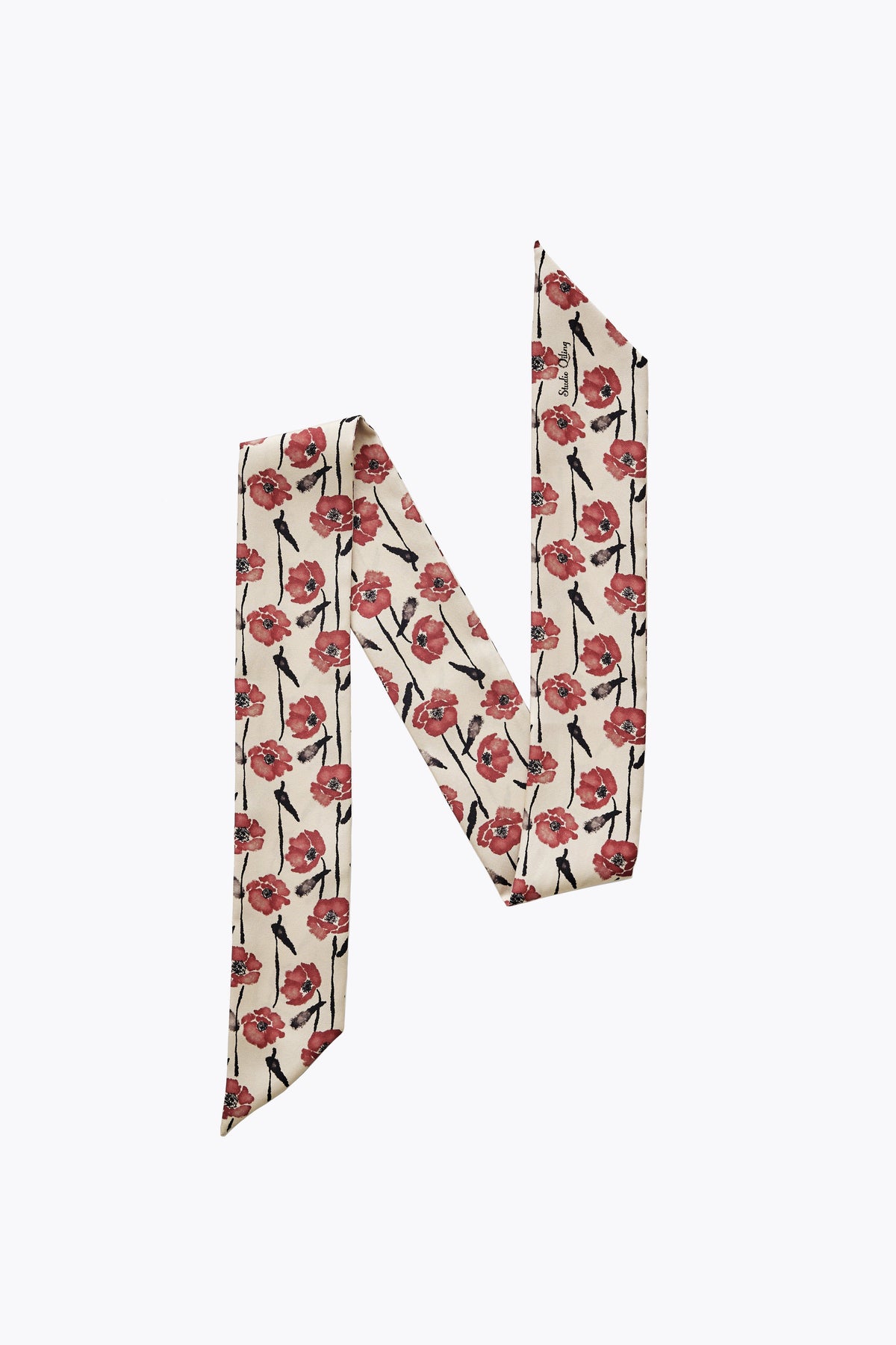 STUDIO QILING | Dancing Poppies Mod Silk Bandeau 100