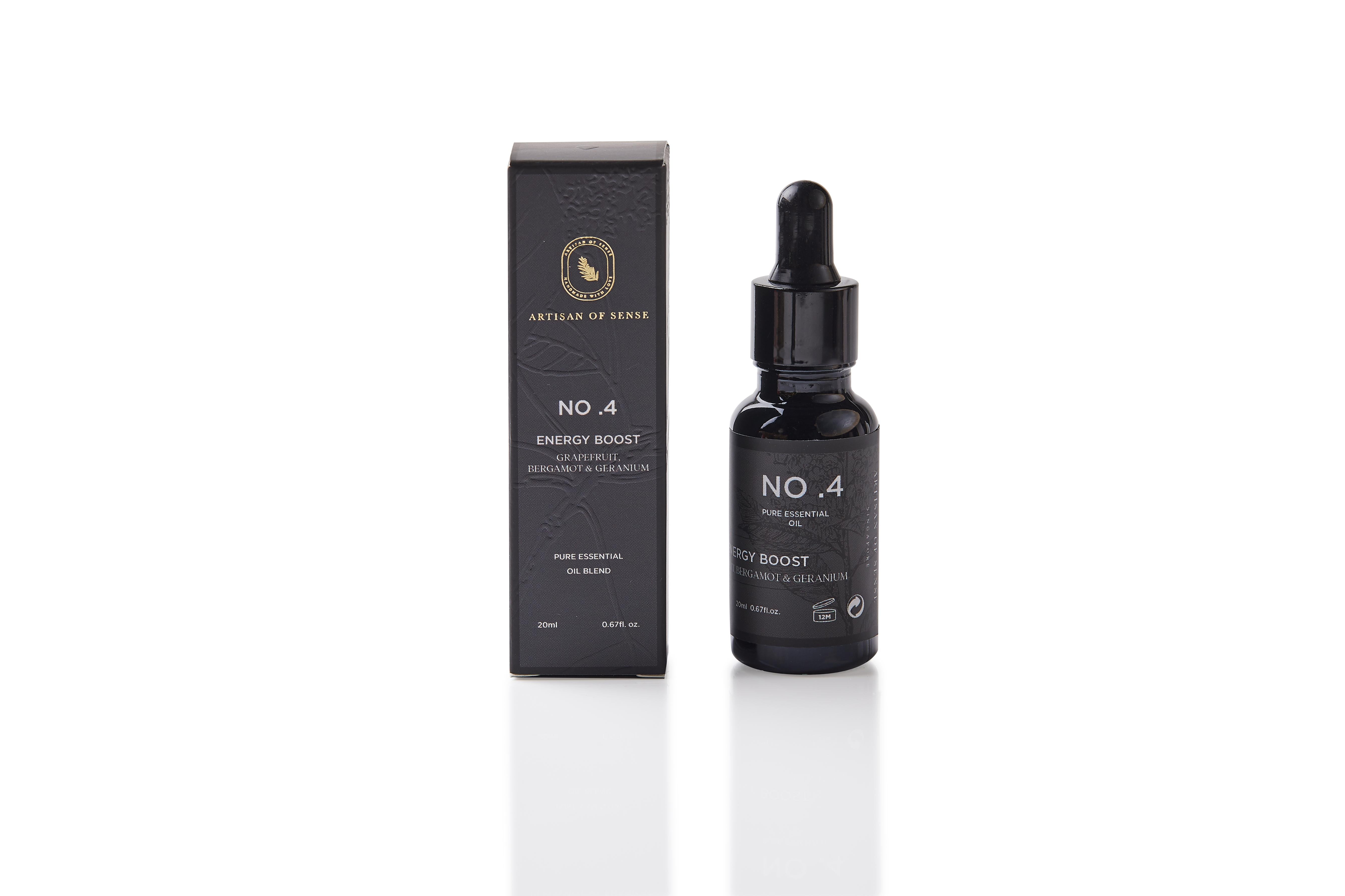 ARTISAN OF SENSE | No.4 Energy Boost Essential Oil Blend | Grapefruit Bergamot & Geranium