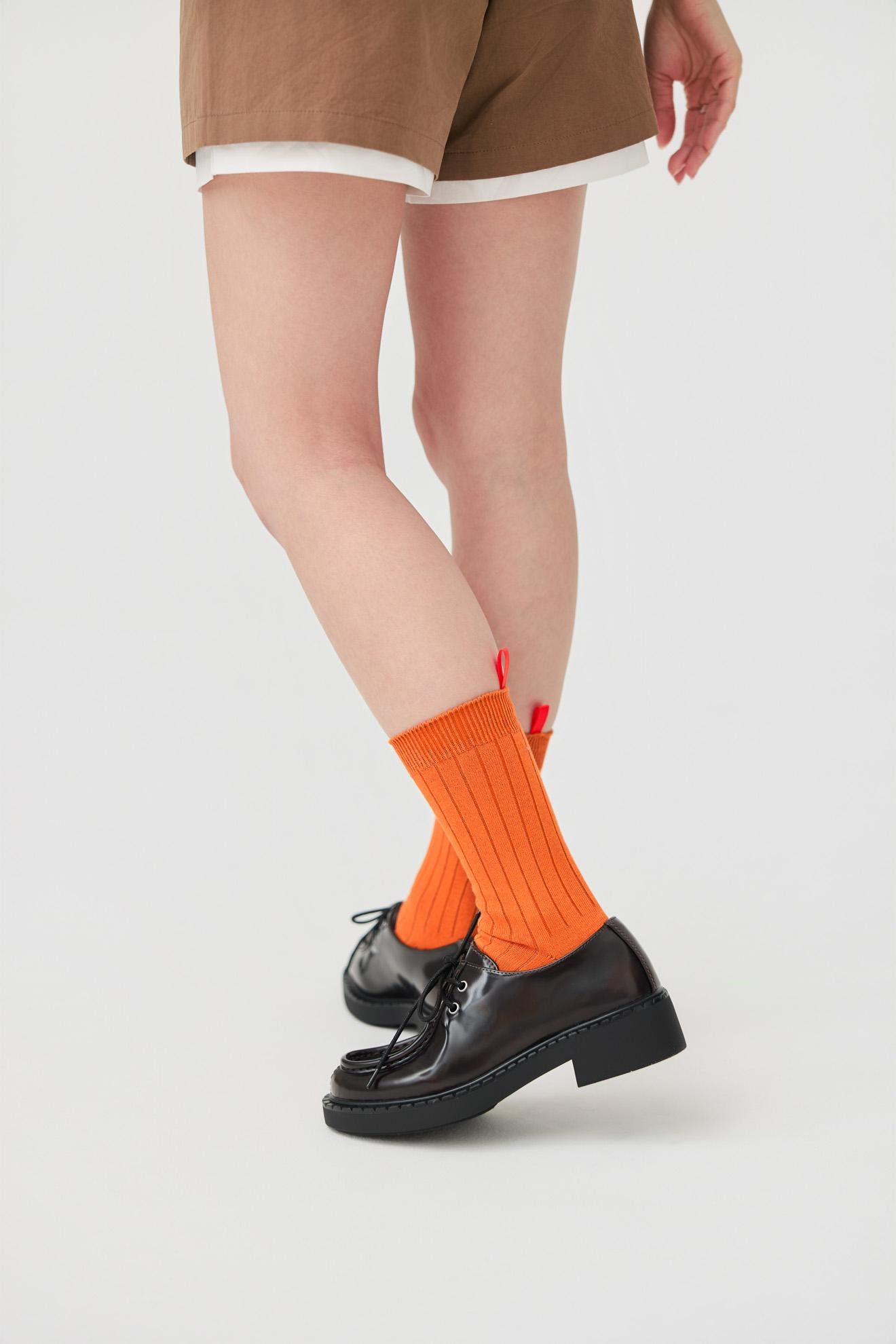 3EIGHTH | Tab Crew Socks In Orange