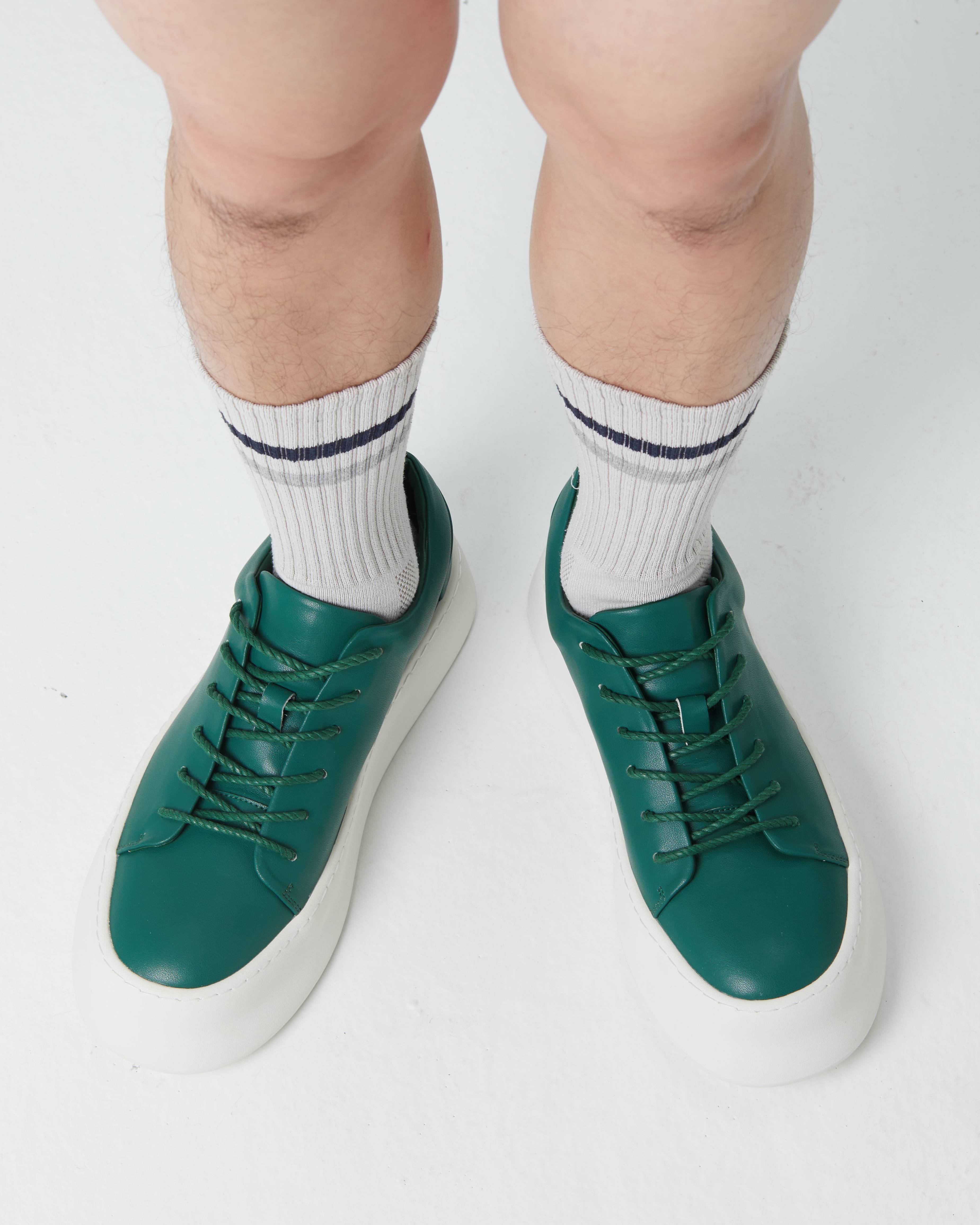 PROJECTWEAR | FALLON Low Cut Faux Leather Sneaker Green