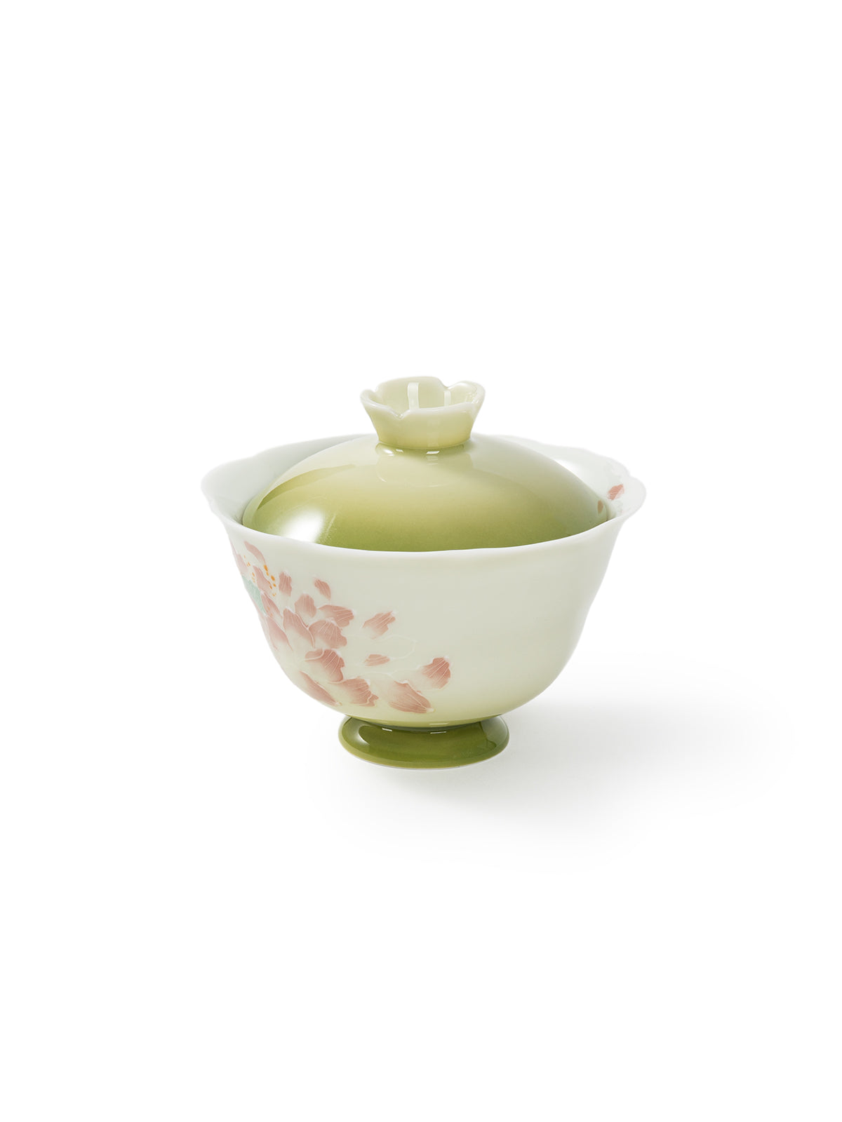 CRAFILAB | Lotus & Tall Foot Floral Lid Bowl