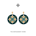 THE ANTECEDENT STORE | White Frangipani Peranakan Earrings