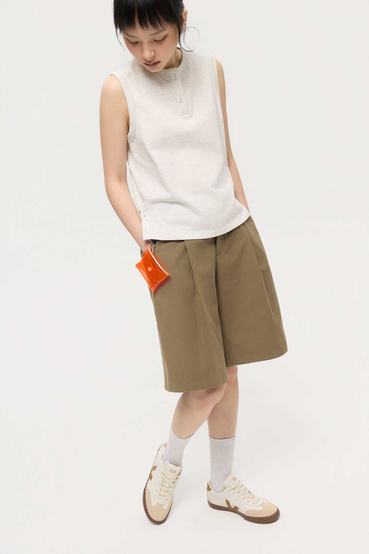 3EIGHTH | TAB Crew Socks in Grey Marl