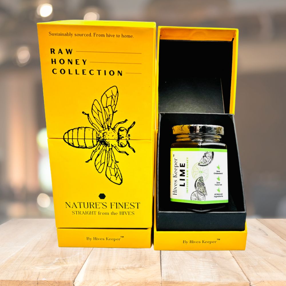 HIVES KEEPER | Infused Raw Honey (with Gift Box) - Lime Infused Raw Honey