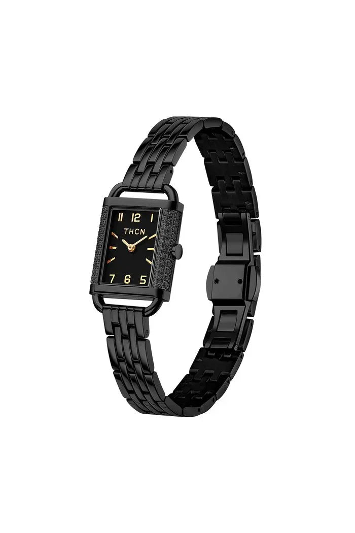 BLACK BY BLUE BRAVE | THCN H· I Reflection Black Dial & Black Bracelet Watch