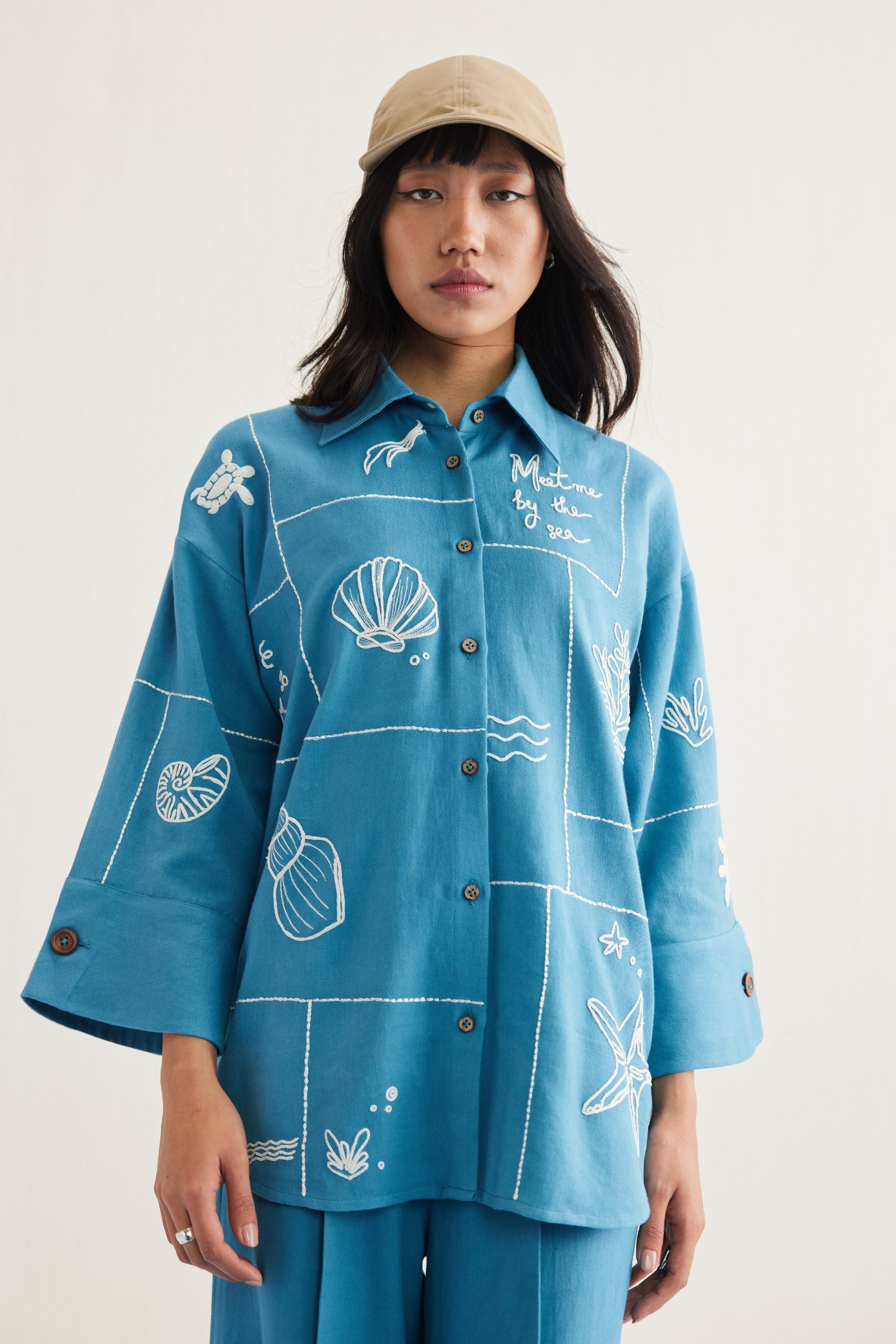 SUI | Meet Me By The Sea Handwoven Twill Shirt