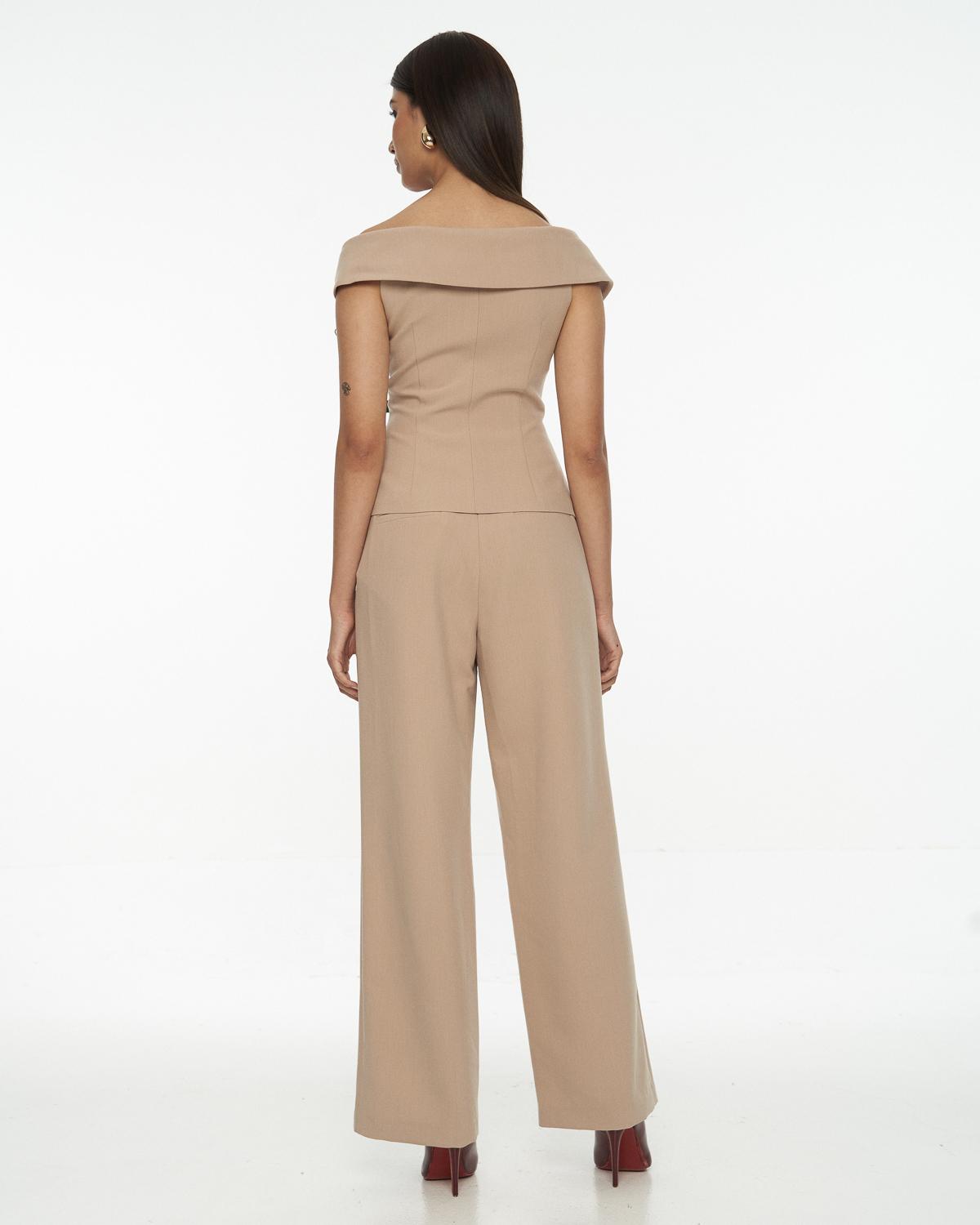 DRESSINGPAULA | Pintucked Crepe Straight Leg Pants