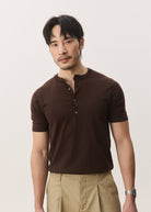 HOUSE OF HOUSE OF ANON PTE. LTD. | Sven Henley Knit Short Sleeve Top