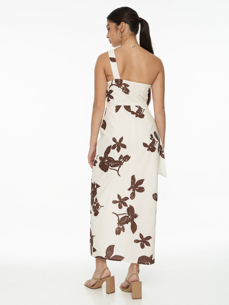 DRESSINGPAULA | One Shoulder Linen Dress