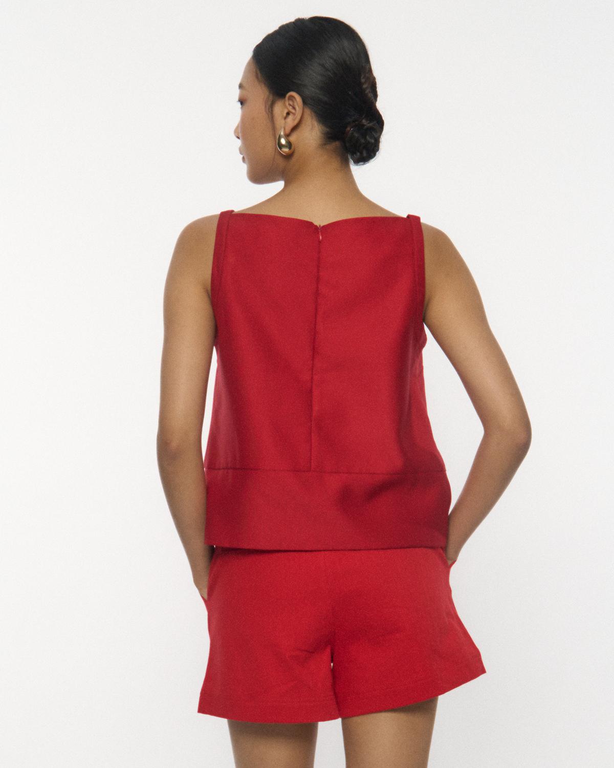 DRESSINGPAULA | Structured Square-Neck Top