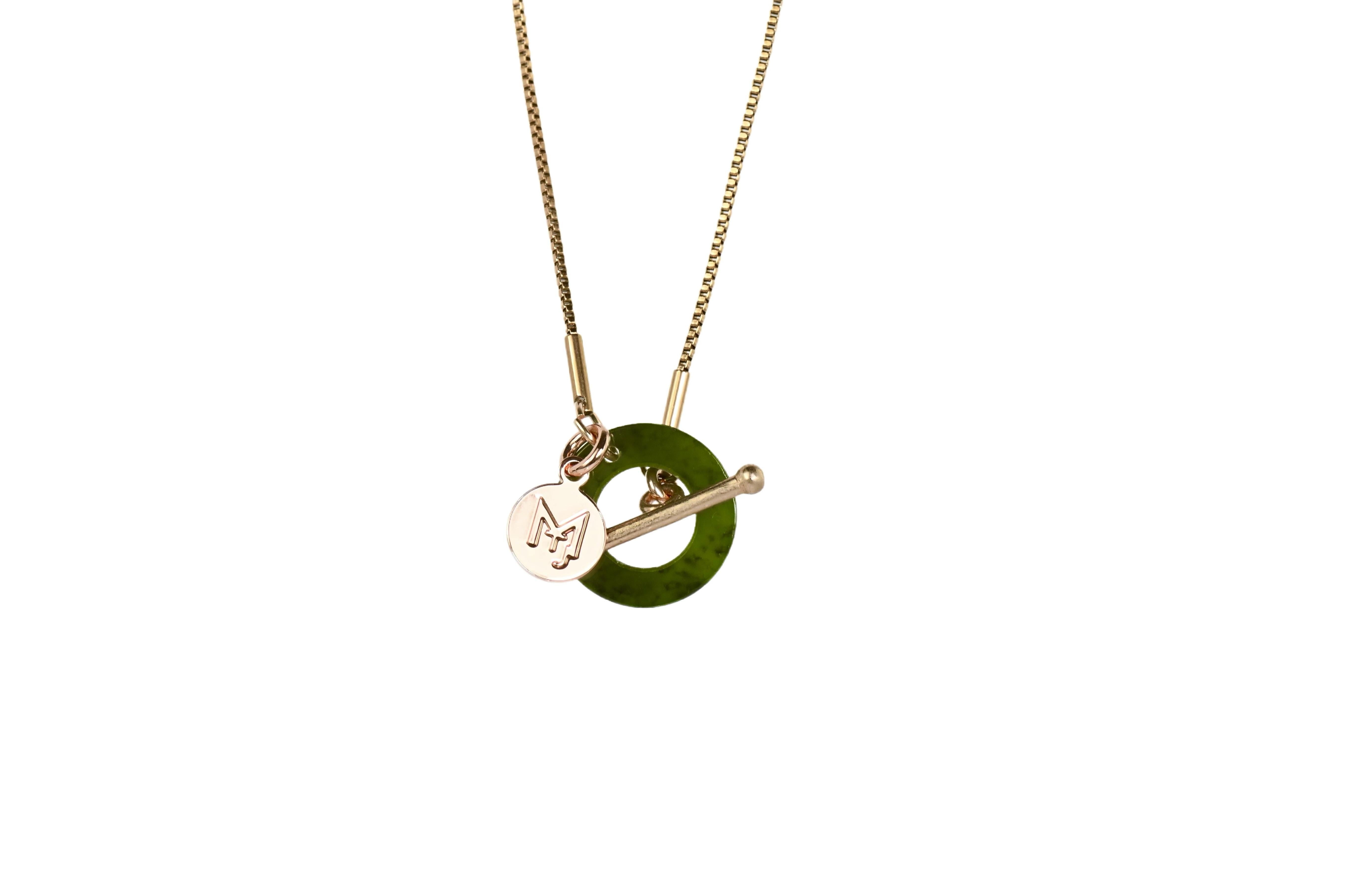 MARILYN TAN JEWELLERY | Nephrite Green Jade Toggle Pendant Necklace