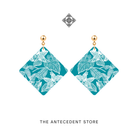 THE ANTECEDENT STORE | Orchid in Turquoise Earrings | Stories Of Singapore