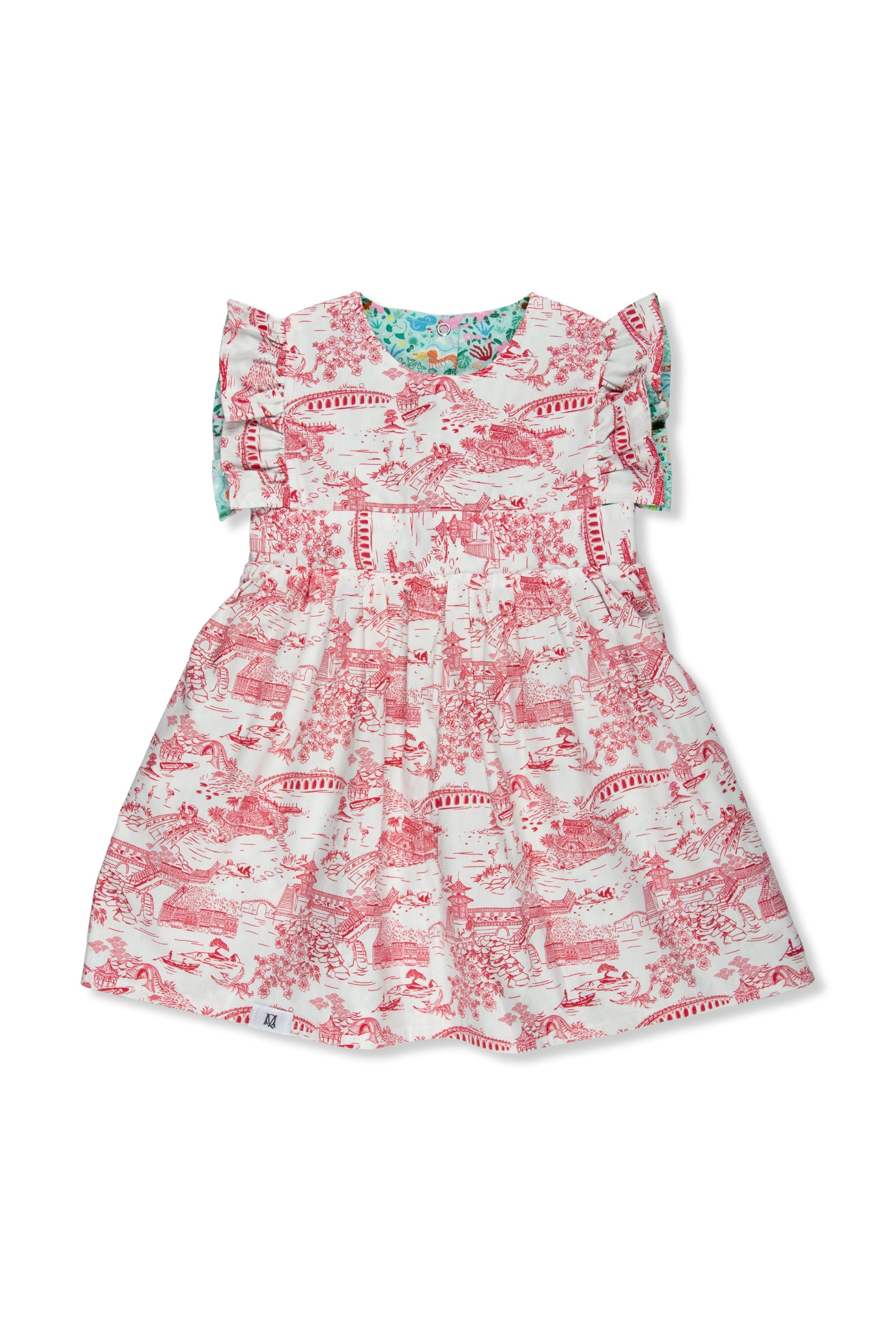 MAISON Q | Straits Tale Reversible Flared Sleeves Dress