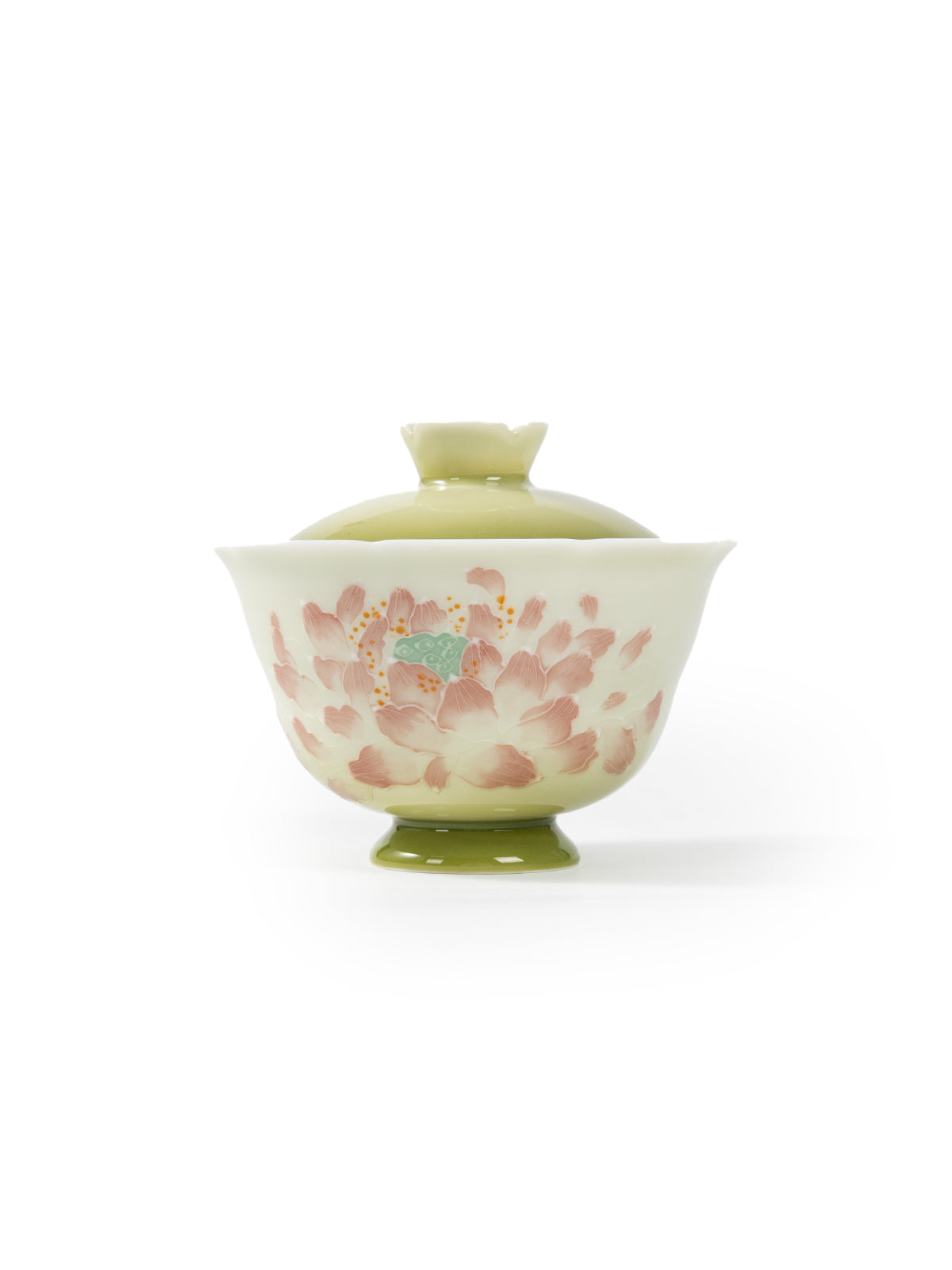 CRAFILAB | Lotus & Tall Foot Floral Lid Bowl