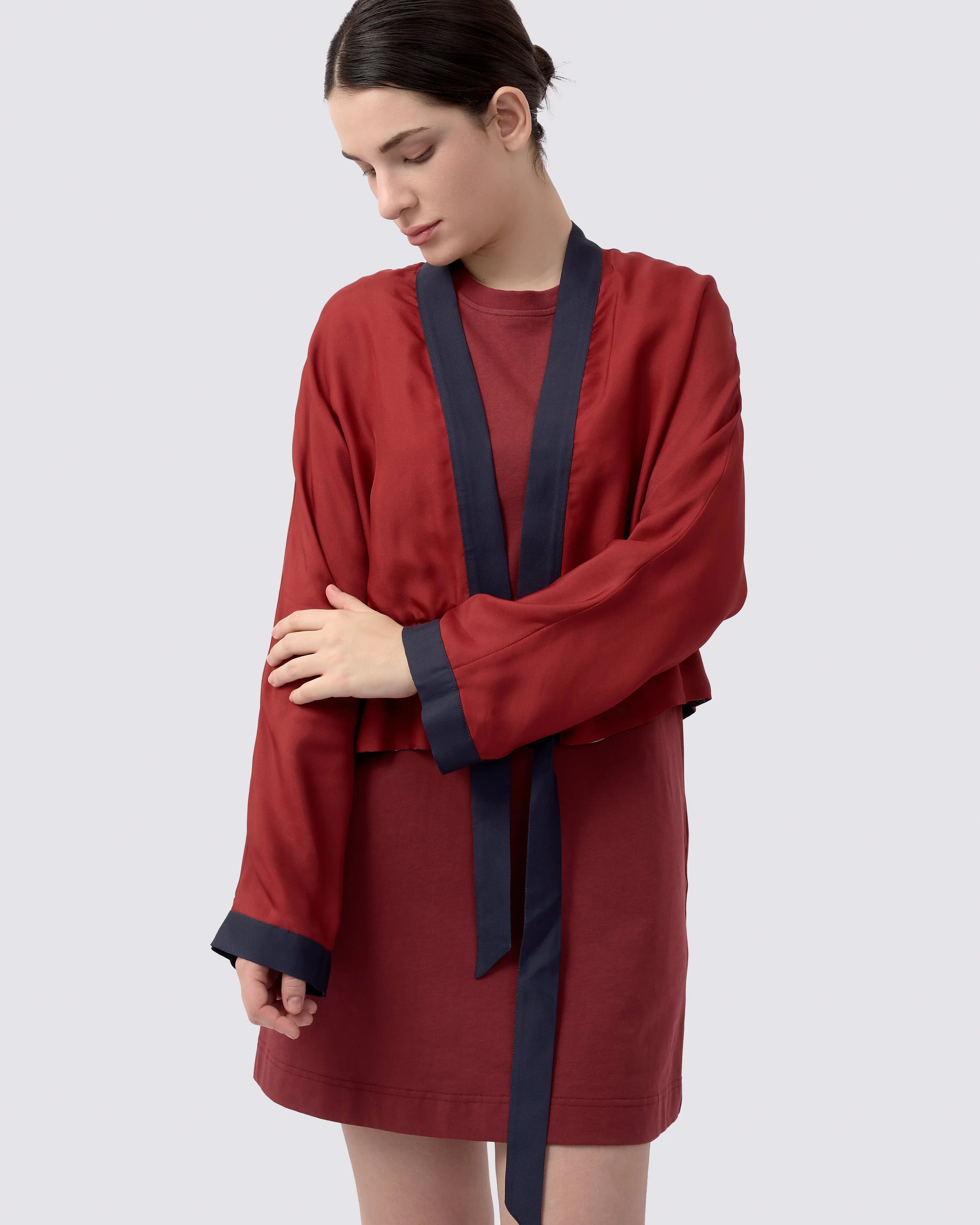STUDIO QILING | Unicorn Midnight Reversible Cropped Kimono
