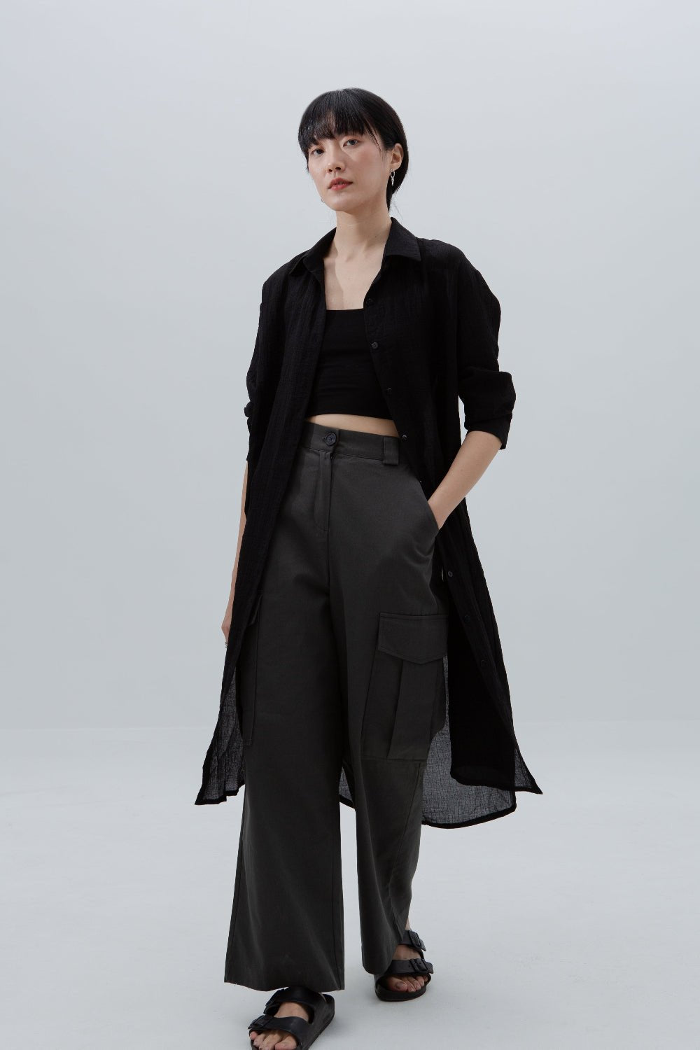 SAERO COLLECTIVE | Oreum Shirt V. 1 [Long Ver.] | Black