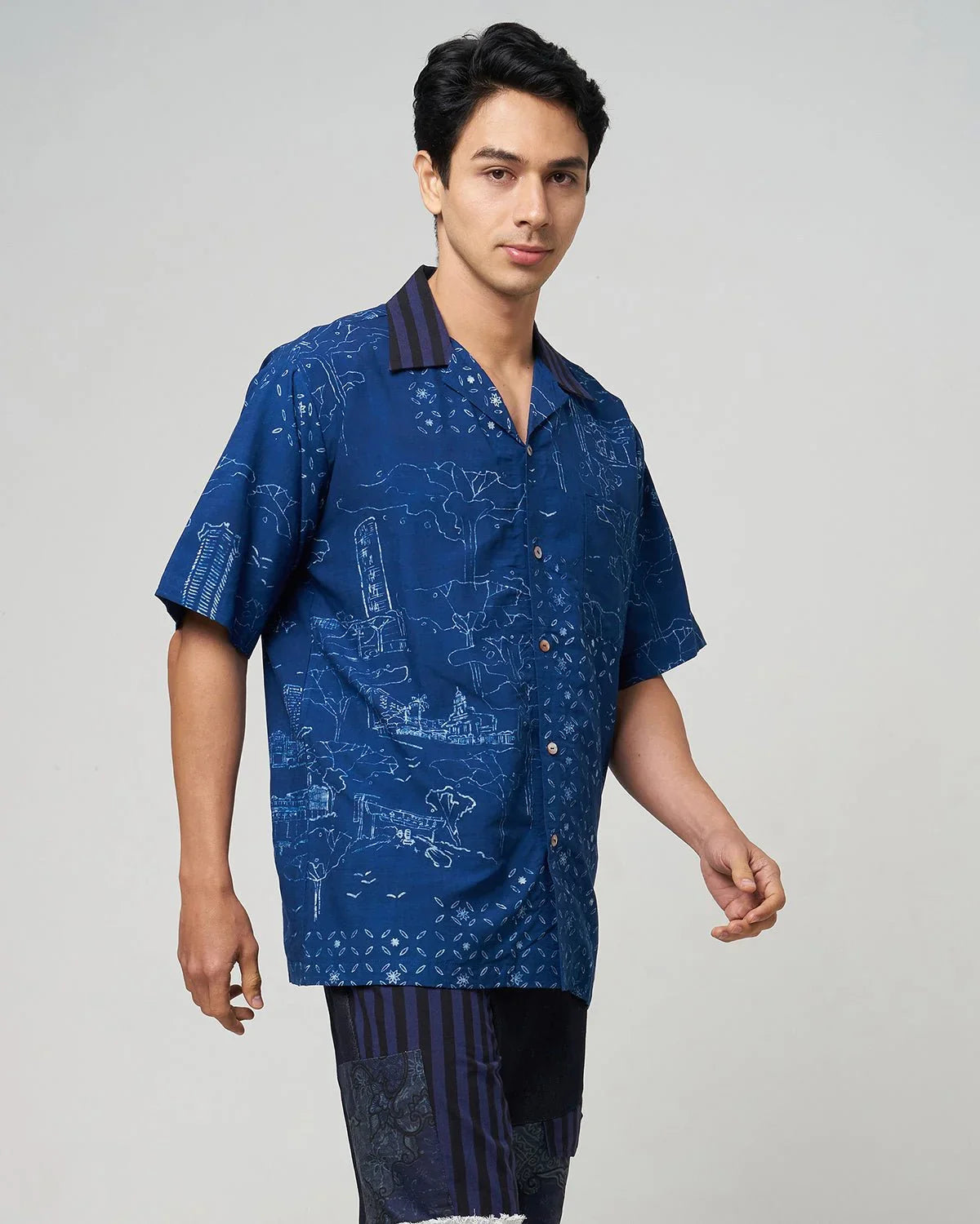 NYANA NYANA | OekoTex Orchard Road Batik Camp Shirt