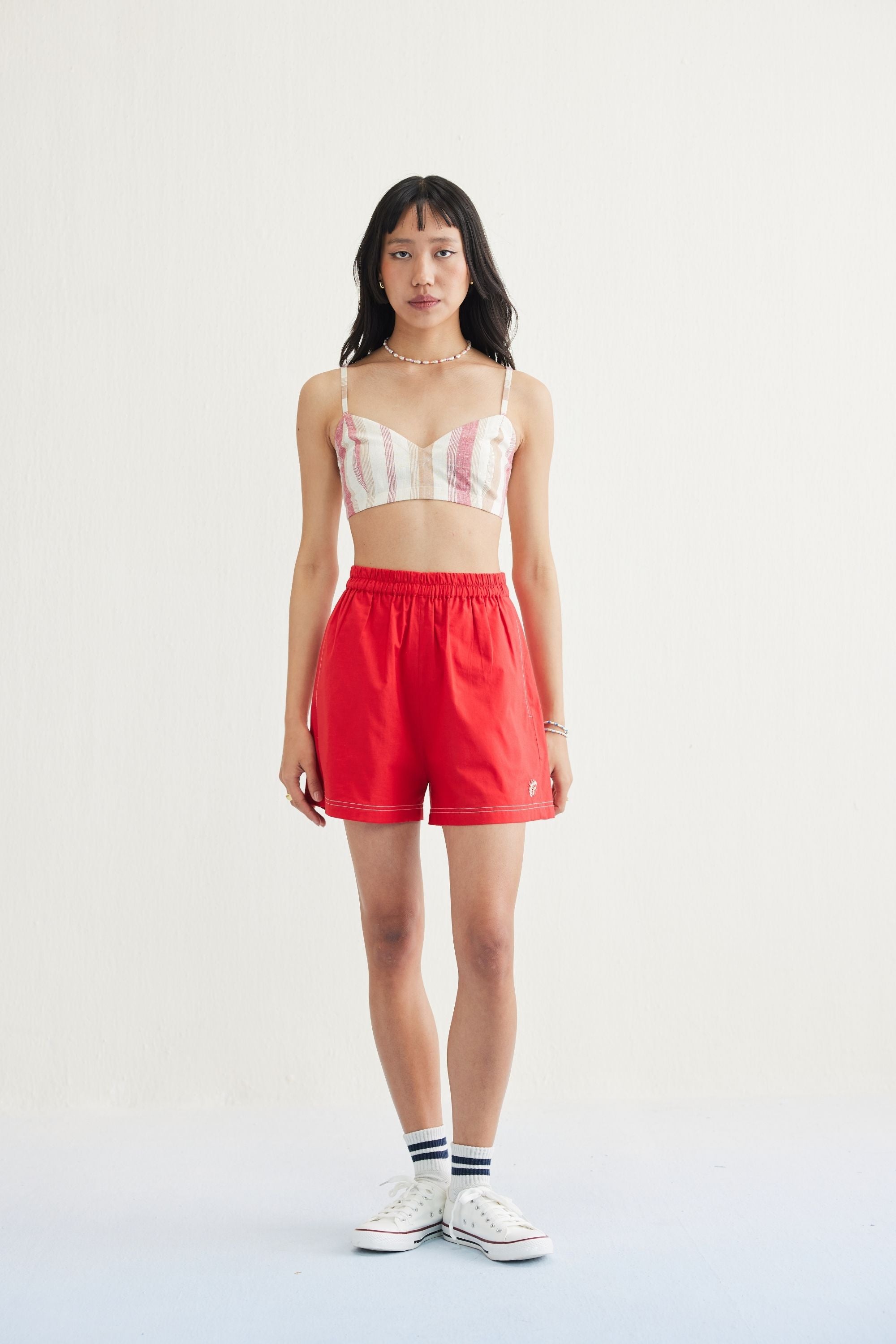 SUI | Serene Sea Handwoven Kala Cotton Bustier Top